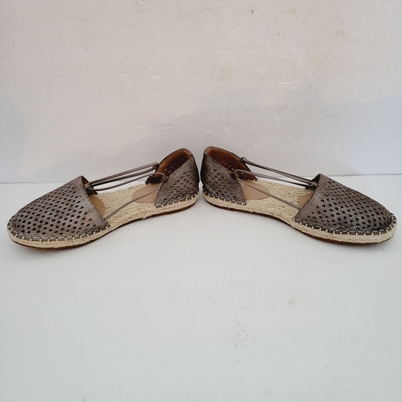 NEW Eileen Fisher Lee 2 Taupe Leather Espadrille Flat Sandals Size 7.5 US - Picture 2 of 7